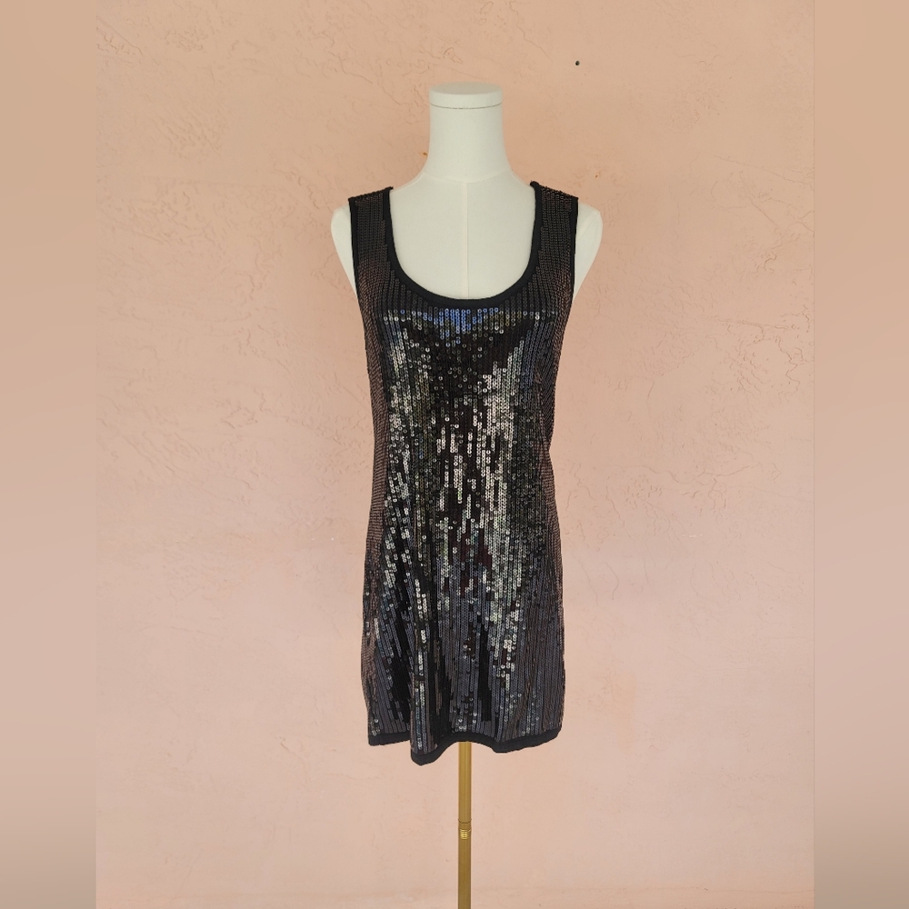 Bebe Black Sequins Minidress Y2K